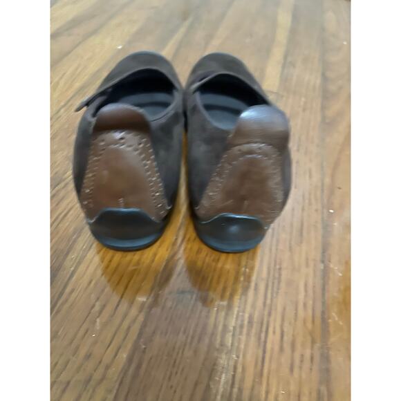 Merrill Plaza Bandeau Brown Leather + Suede Mary Jane Shoes Size 8 - Picture 4 of 8